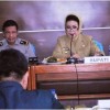 Bupati Kuningan, Hj Utje CH Suganda saat menghadiri Sidang Pertimbangan Landreform.
